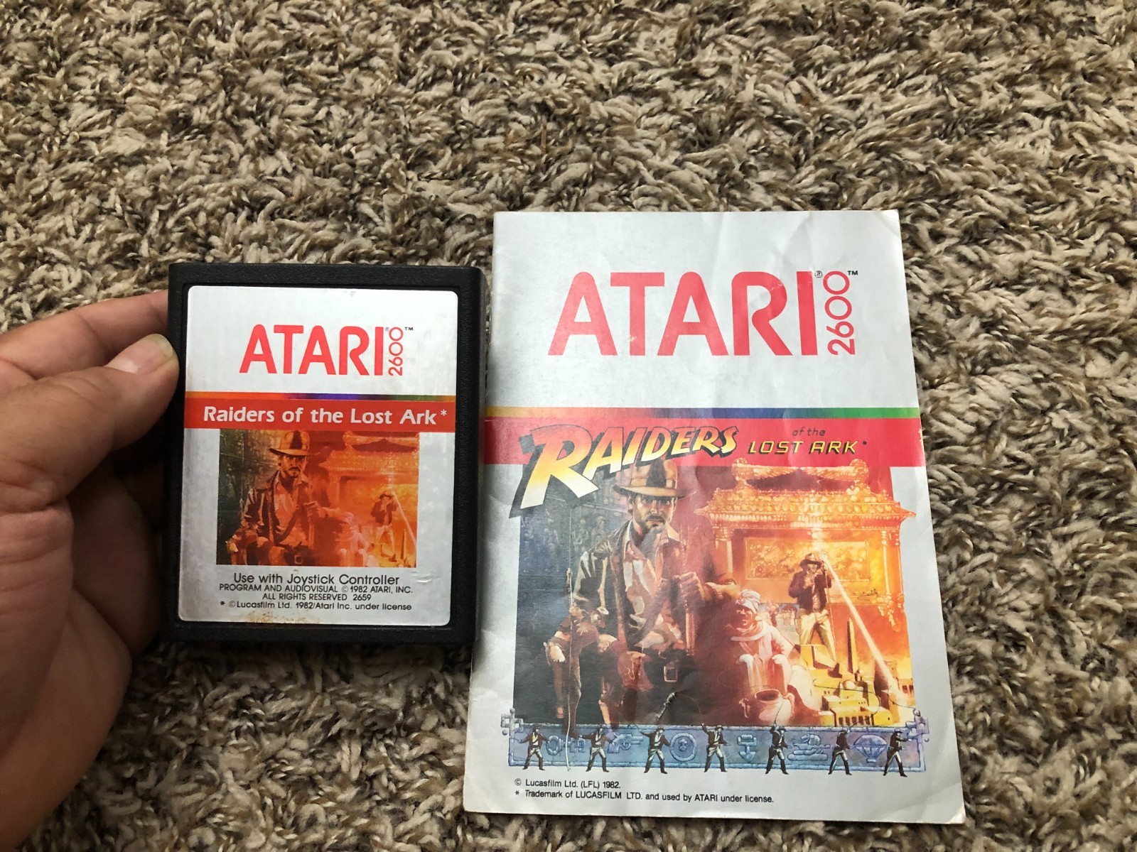 Raiders of the Lost Ark (Atari 2600, 1982) Cartridge & Manual Only Tested (DIEA)