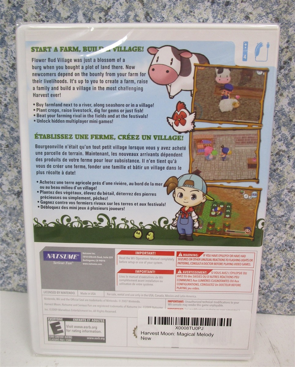 Video Game Wii Harvest Moon Magical Melody NEW SEALED