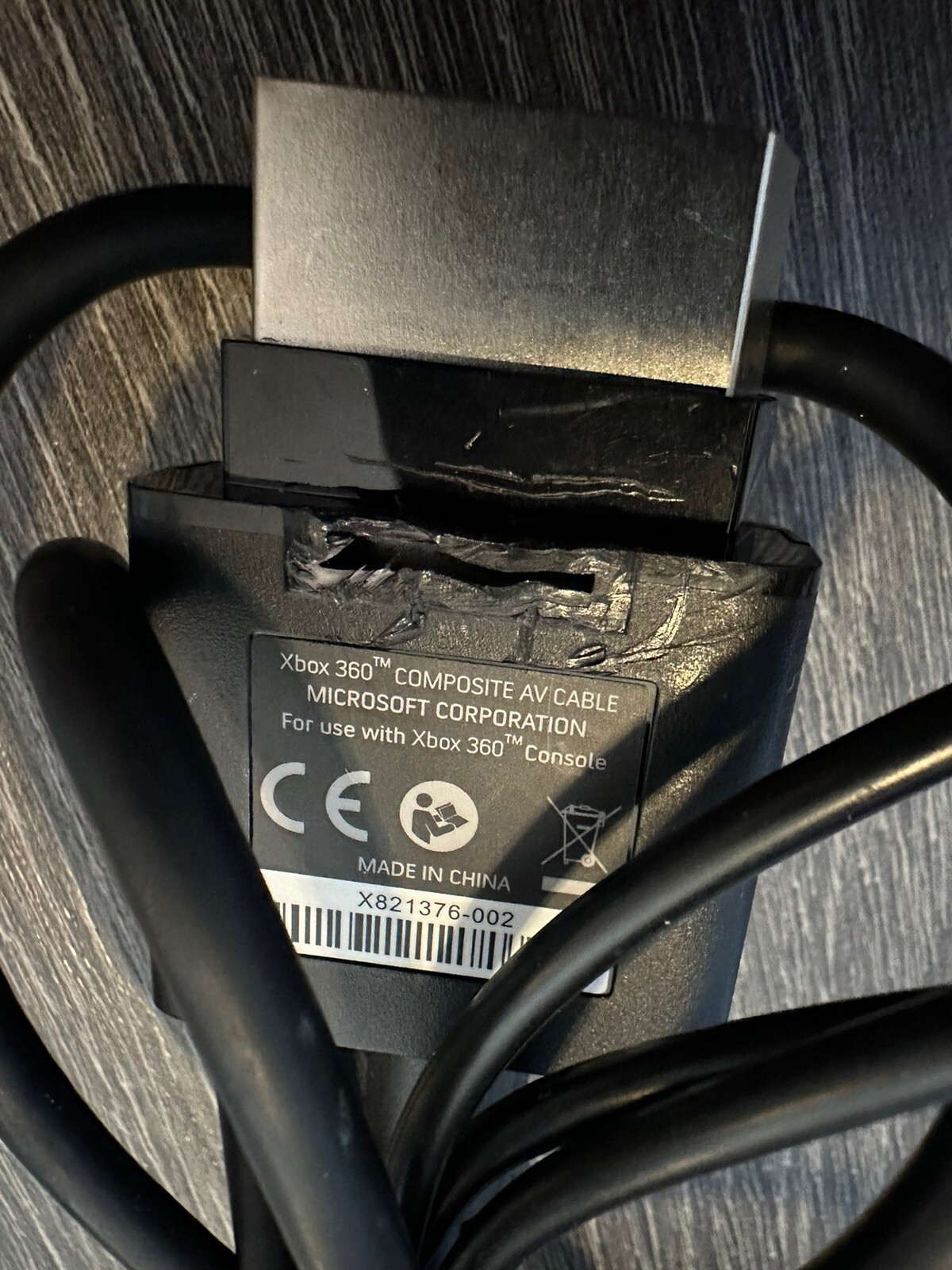 Genuine Microsoft Xbox 360 Composite AV RCA Cable Connection Cord