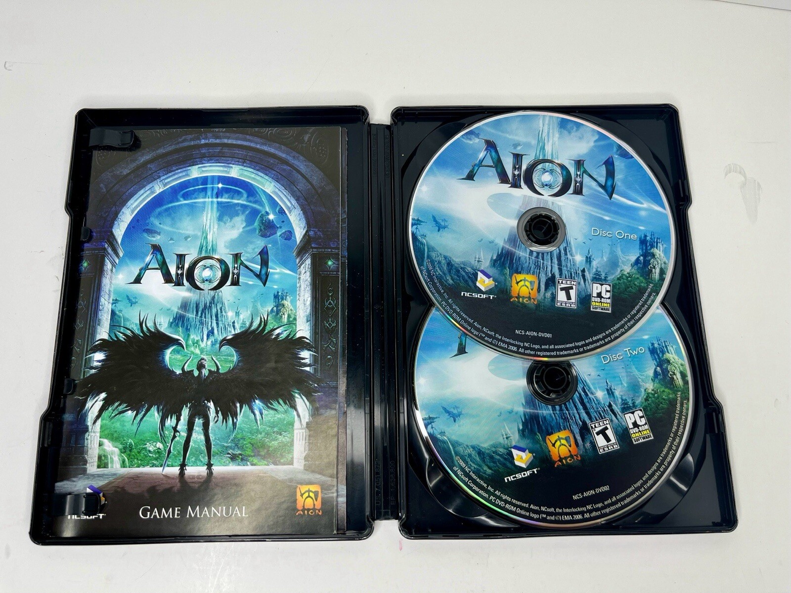 Aion (PC DVD-Rom, 2009, 2-Discs) Steelbook Edition Complete with Game manual CIB