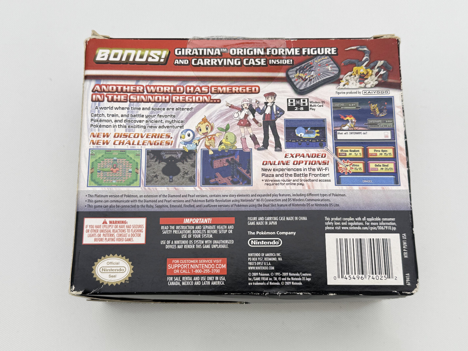 New! Pokemon Platinum Version Big Box Walmart Bonus Bundle Version w/Figure