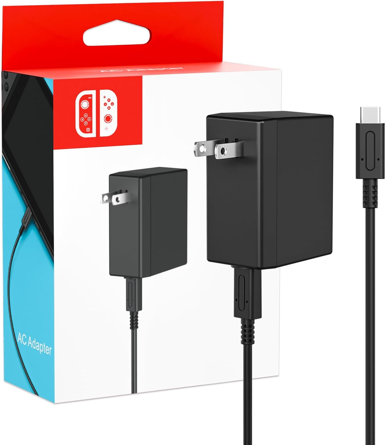 Charger for Nintendo Switch, 45W AC Adapter Fast Charging with 5Ft Detachable US