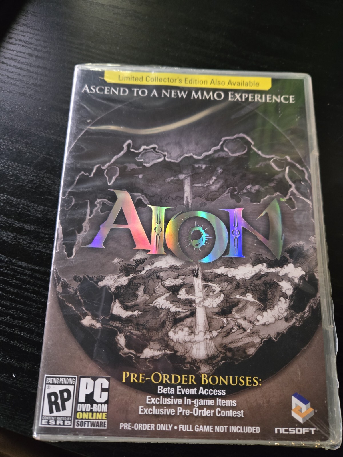 Aion PC MMO Exclusive Pre-Order Game Disc NCSOFT Sealed New *free shipping!