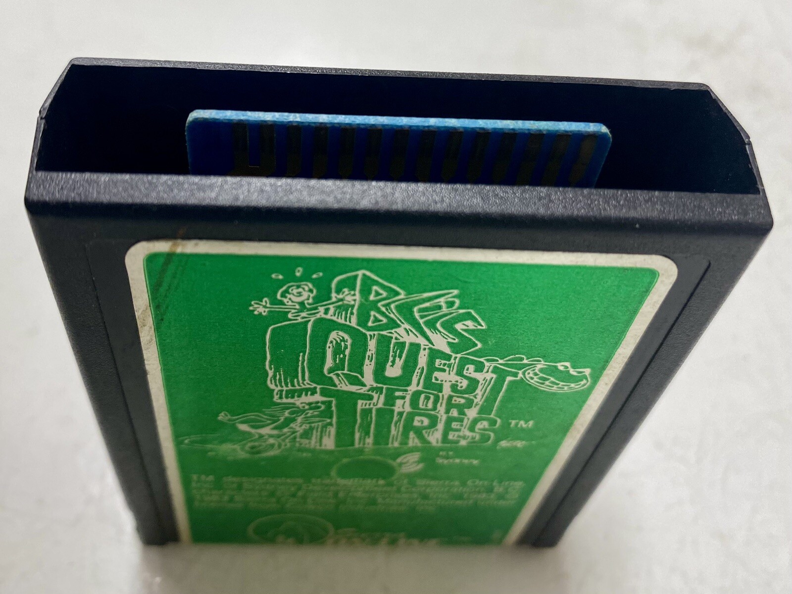 B.C.’s Quest For Tires Green Cartridge Atari 400 800 XE XL UNTESTED Retro Game