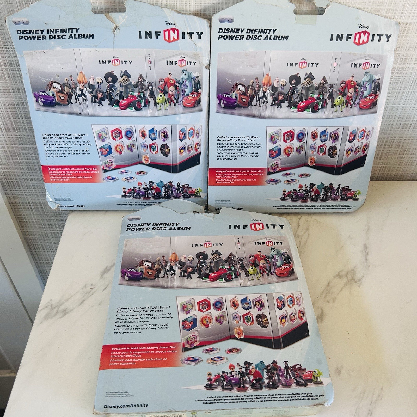 3 Disney Infinity Power Disc Album Holds 20 Wave 1 Power Discs PDP Gaming NEW