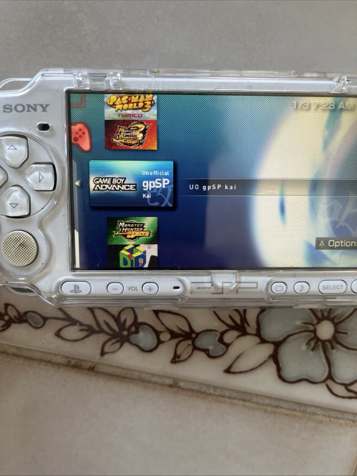 🔥Custom Psp 3000+128gb Micro Sd+ Clear Protective Case And Charger