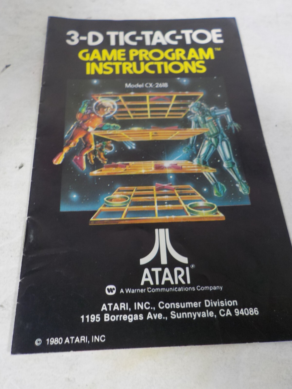 N A129 Atari 2600 Game Lot w/ Manual Video Pineball & 3D Tic Tac Toe