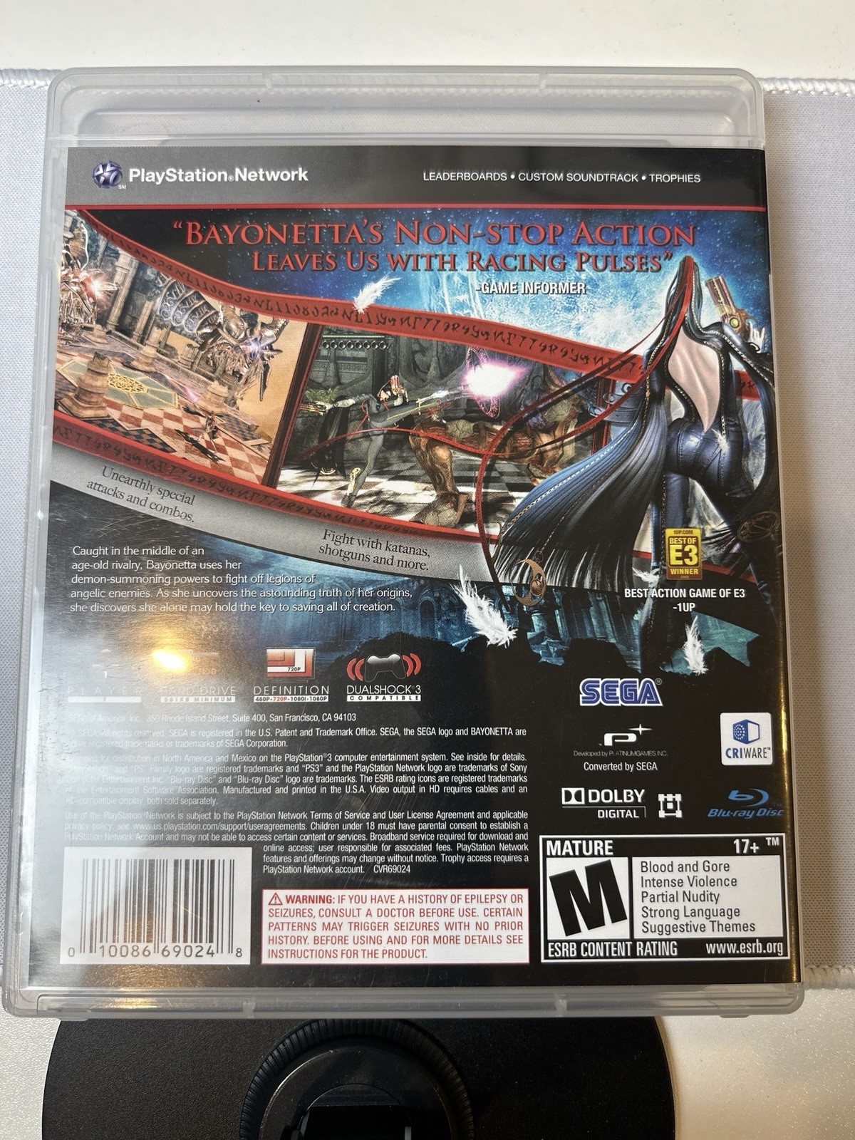 Bayonetta – Sony PlayStation 3 PS3, Complete In Box CIB, Mint Disc, 1 Day Ship