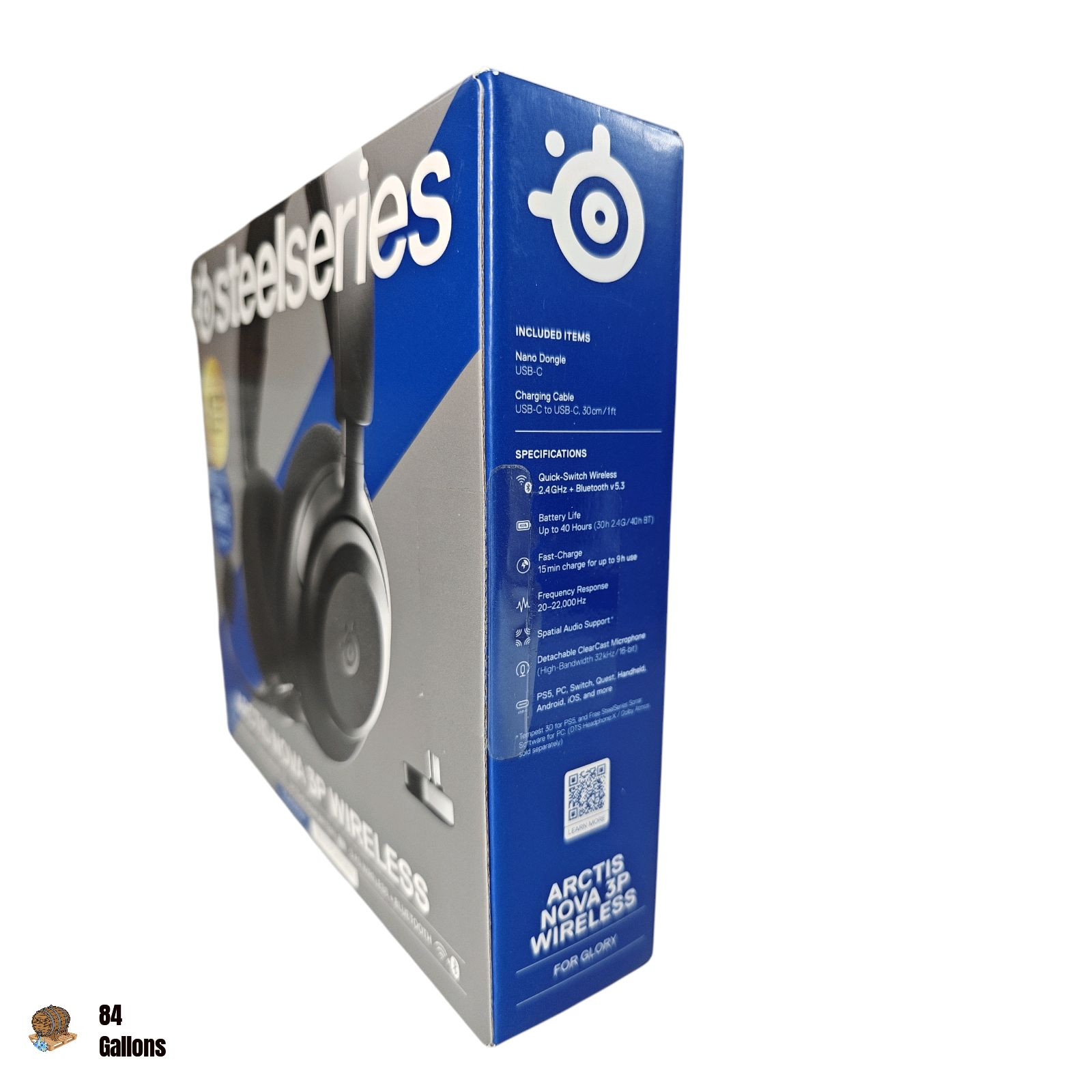 SteelSeries Arctis Nova 3P Wireless Gaming Headset – PS5 / PC / Switch – Black –