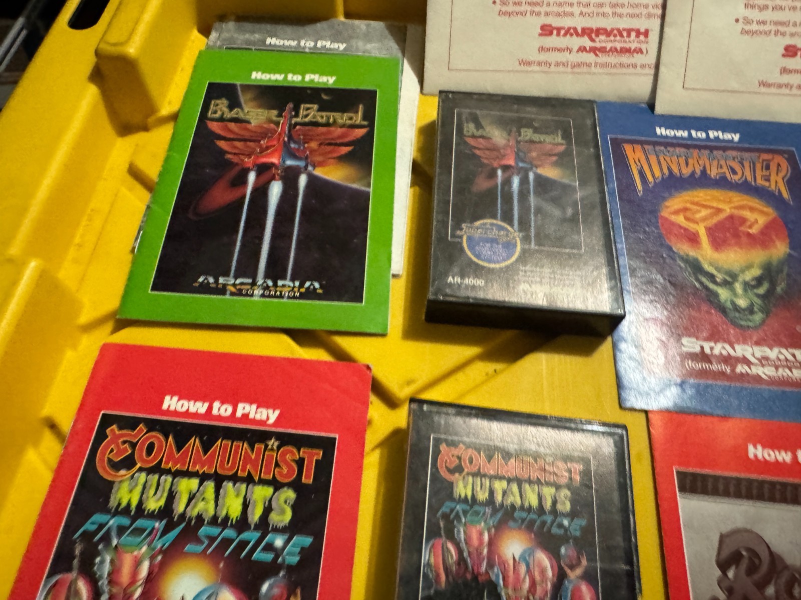 Vtg Supercharger Starpath Arcadia Atari VCS 8 Cassette Tapes Adapter Game UT