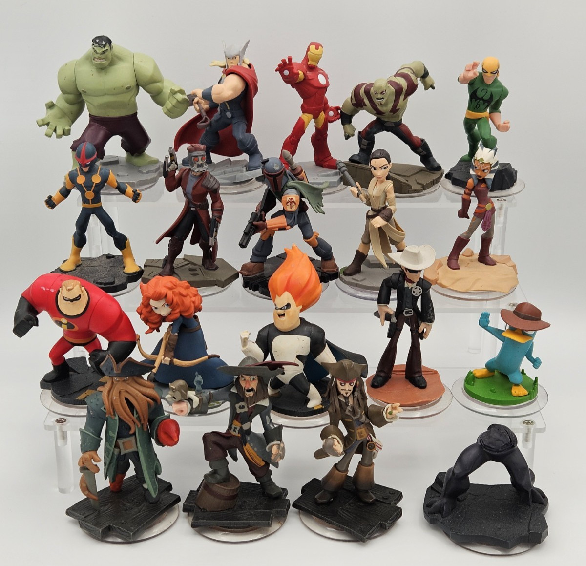 Disney Infinity Lot (1.0-3.0) Marvel Pixar 19 Figures 4 worlds UNTESTED Damaged