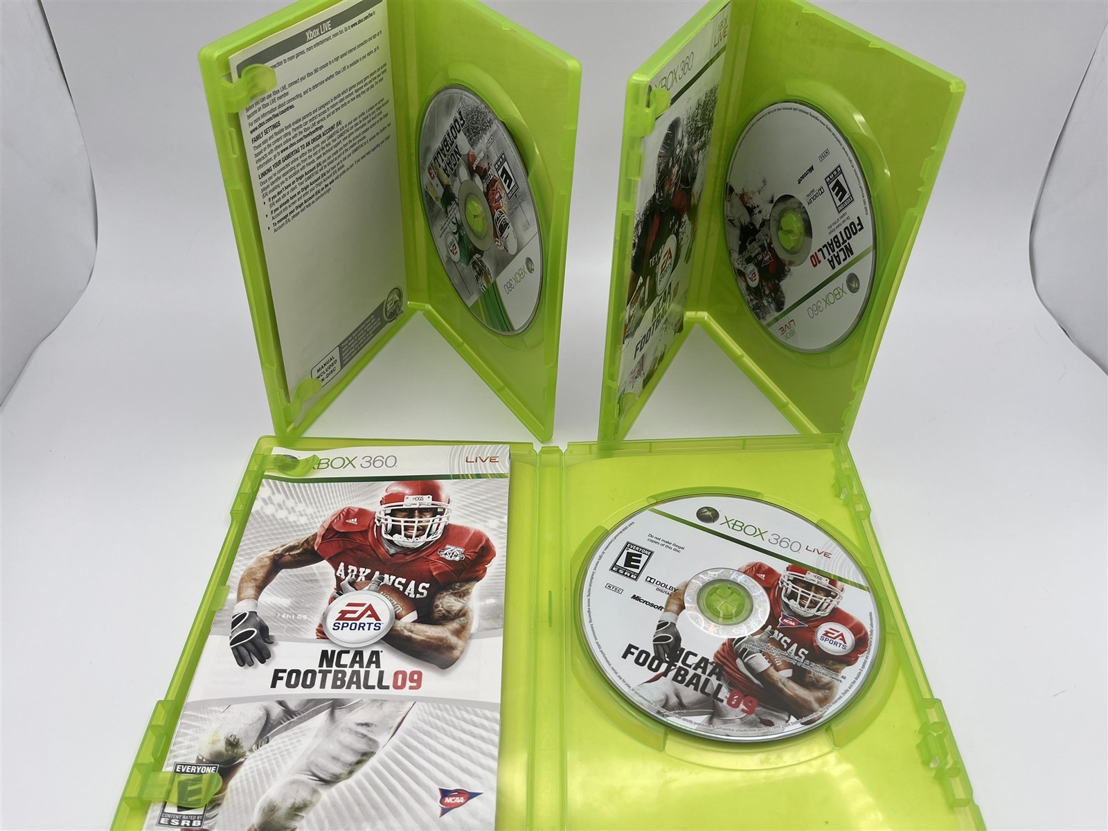 Xbox 360 NCAA Football 09 10 13 Games Bundle Complete Tested Free Shipping