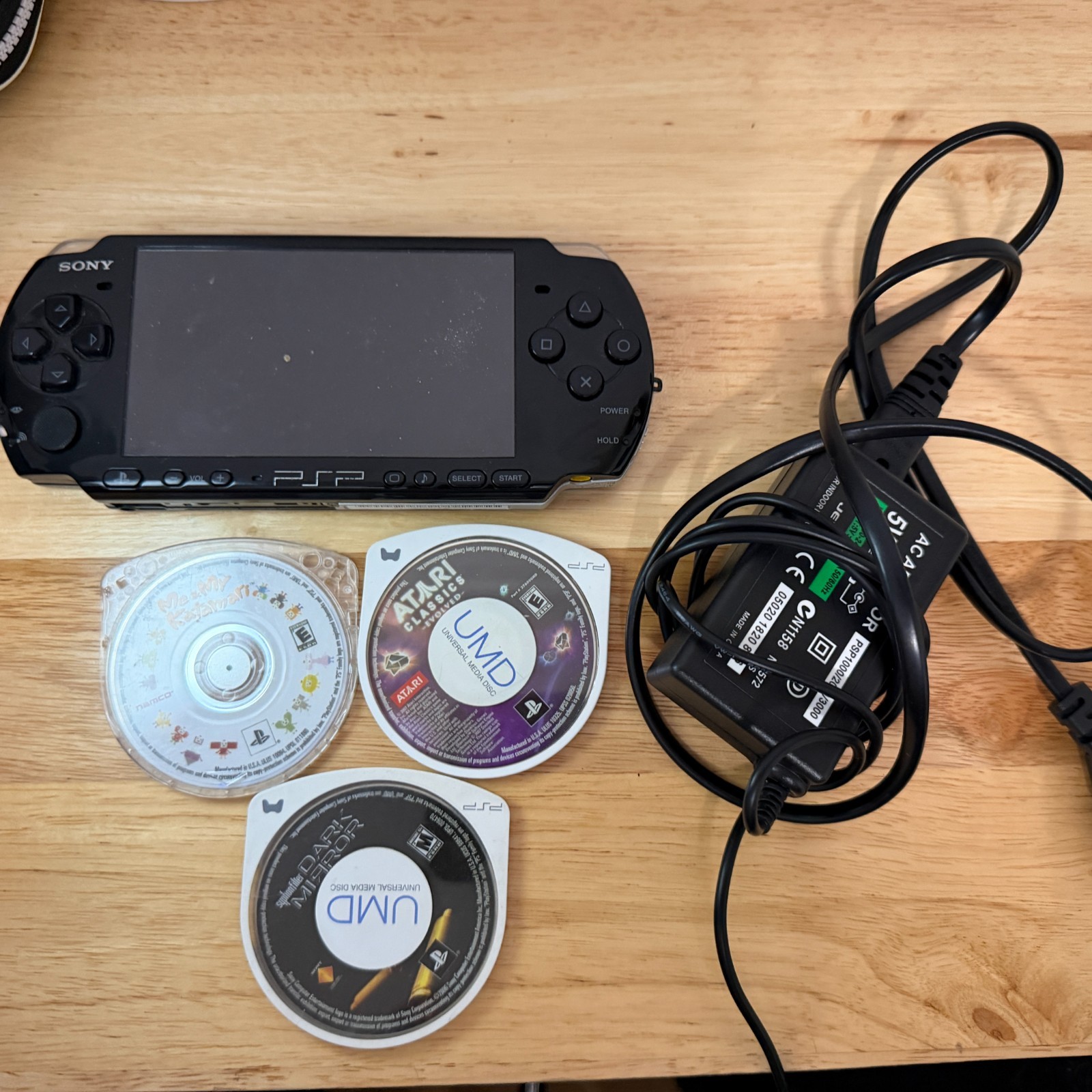 Sony PSP-3001 Black PSP Slim W/Charger + (3) Games & Memory Card
