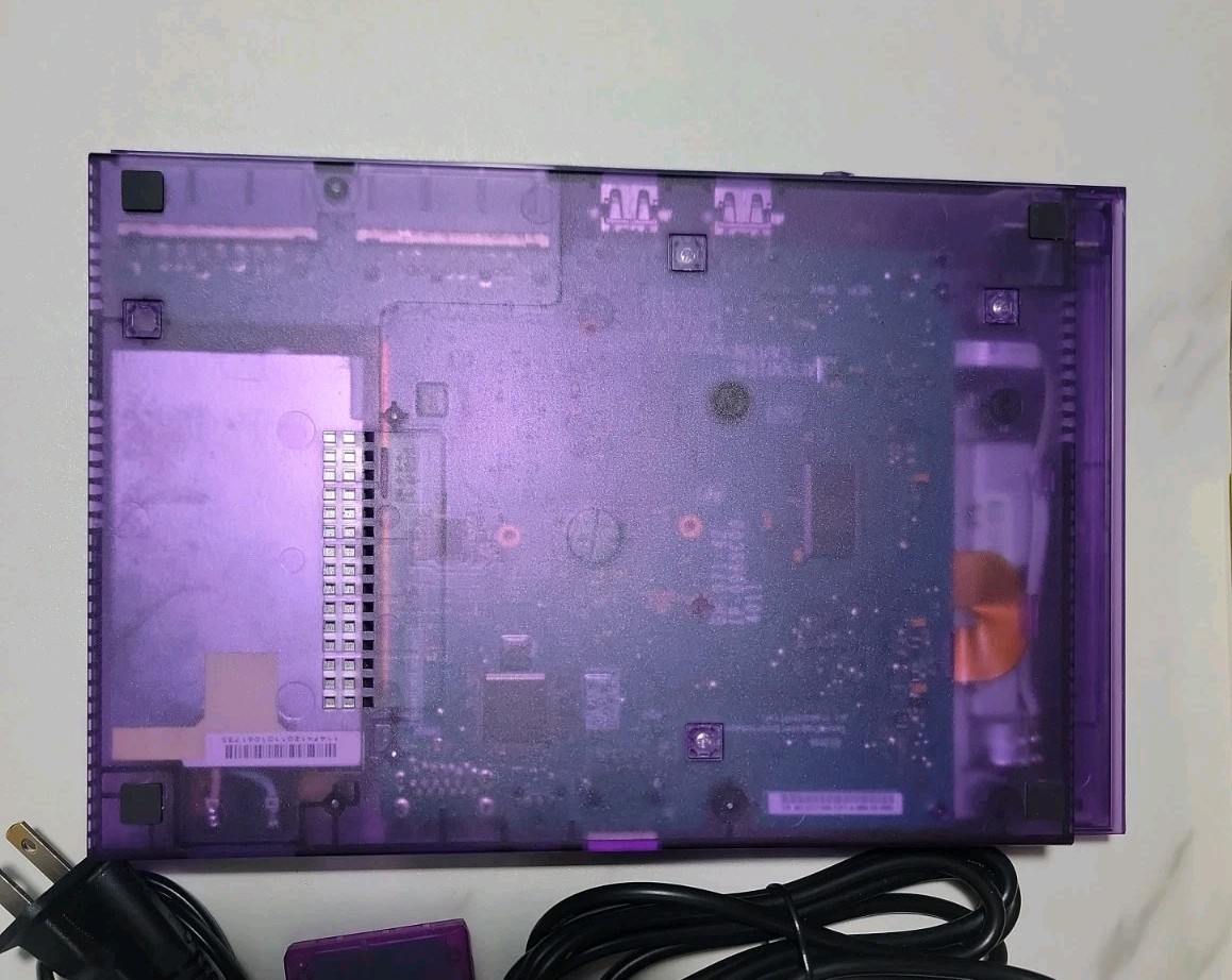 Sony PS2 Slim Clear Purple Bundle – Tested & Working SCPH-9000X