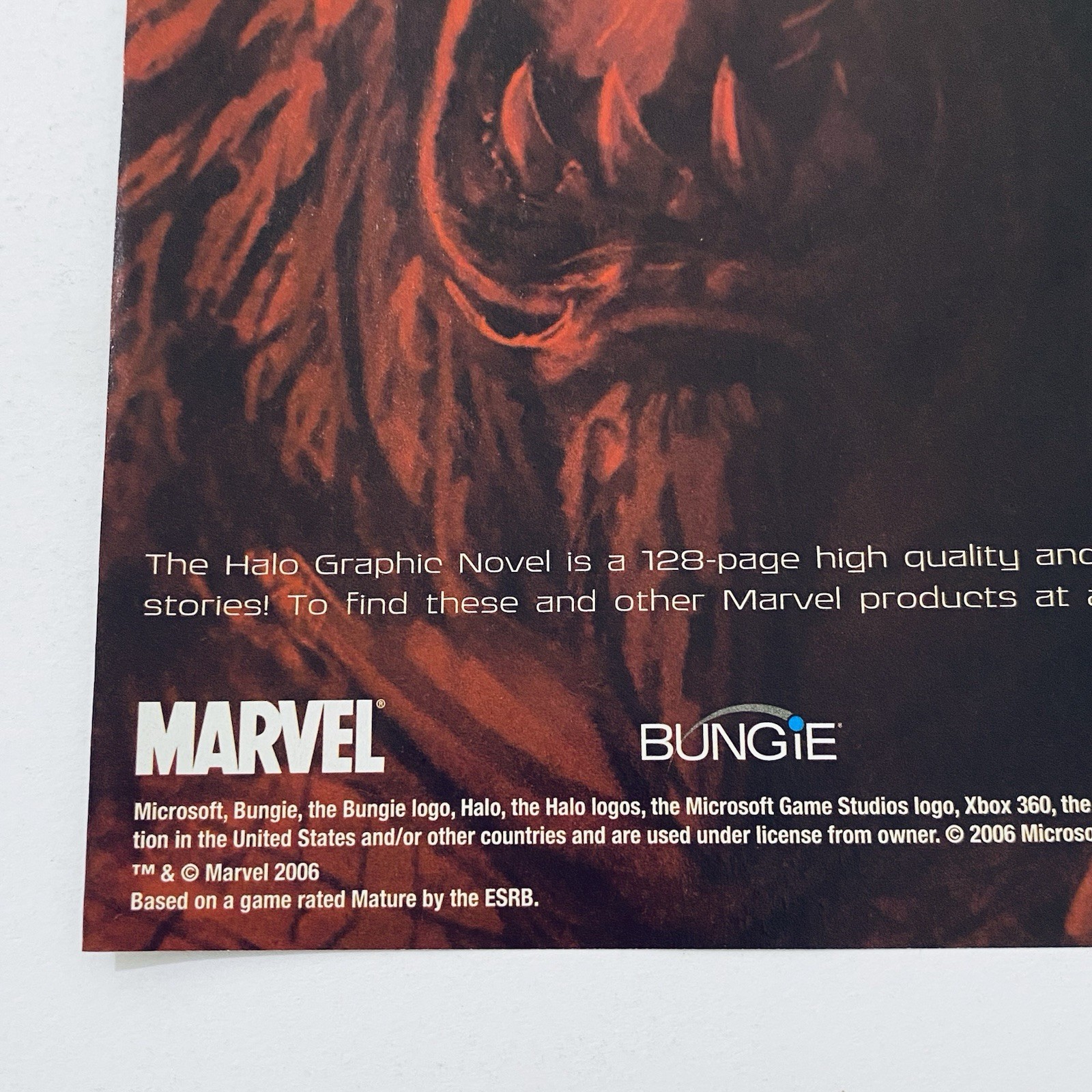Halo Xbox Video Game Promo Poster Original 2000s Rare Print Ad + Free Postage