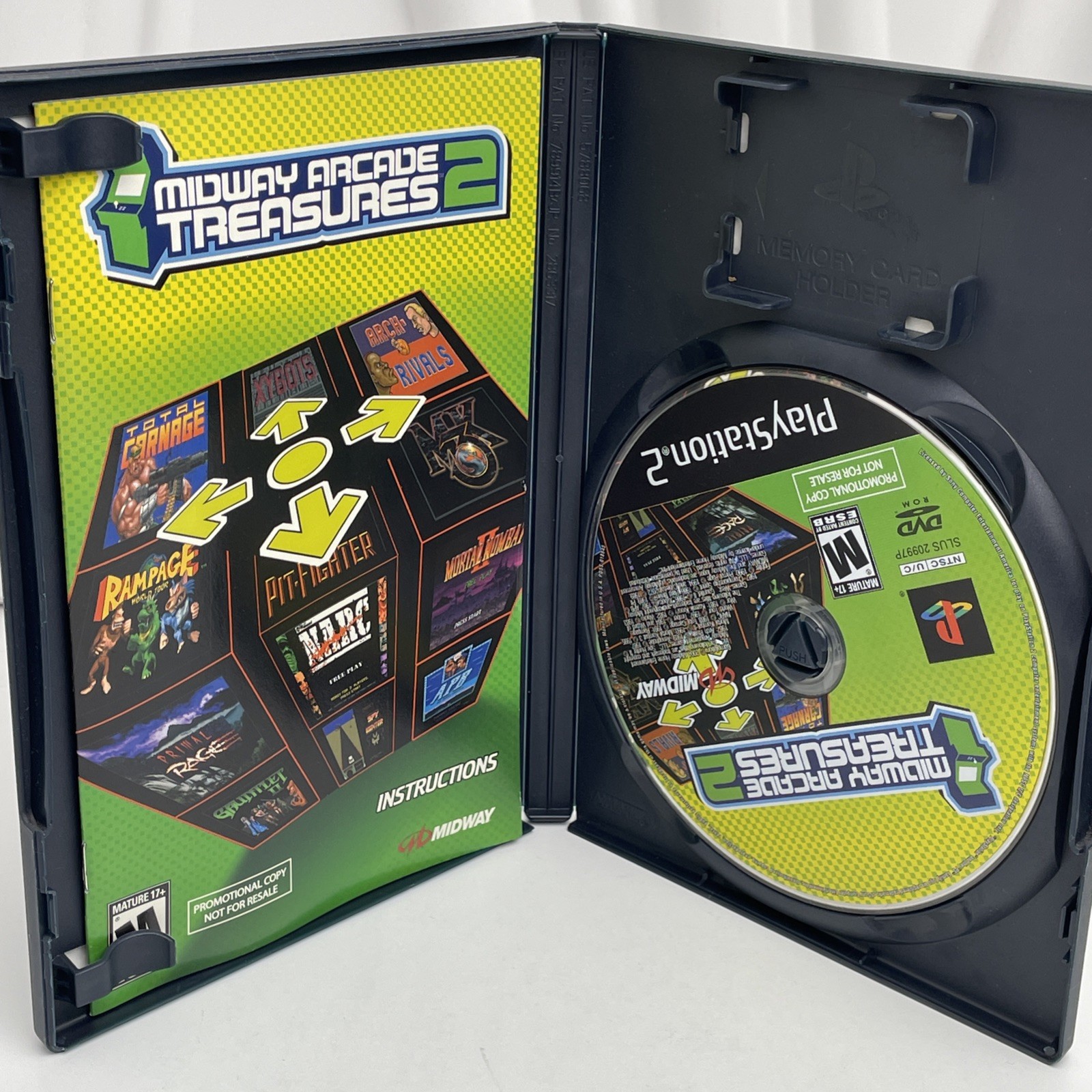 Midway Arcade Treasures 2 (PlayStation 2 PS2 2004) CIB Black Label Reg Card
