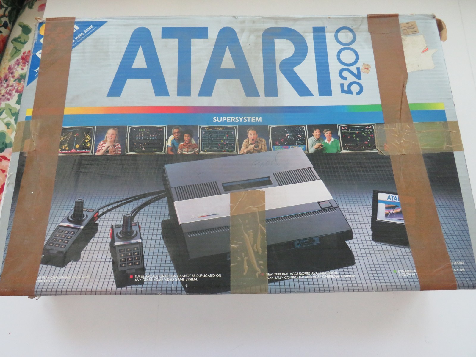 Atari 5200 Console Bundle Cables Controller 2 Games in Original Box – Untested