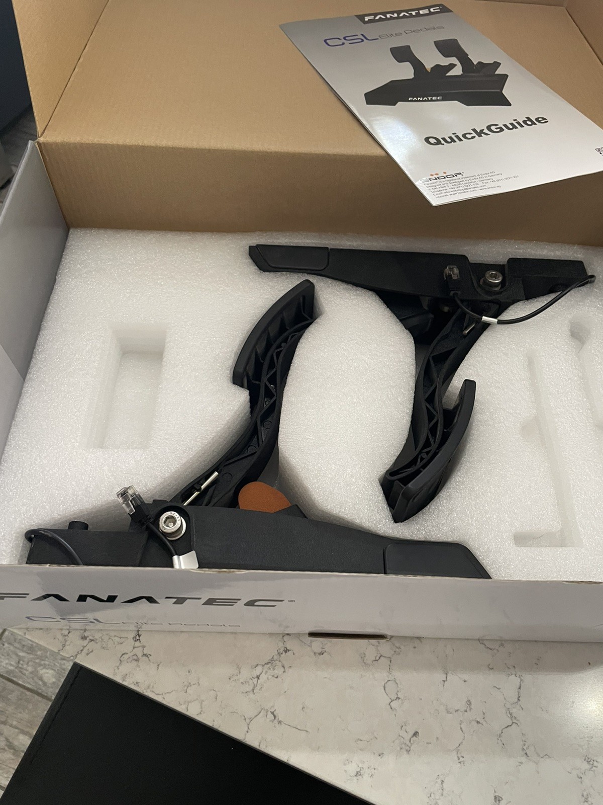Fanatec CSL Elite Pedals w/Original Box for Safe Shipping. Excellent Condition!