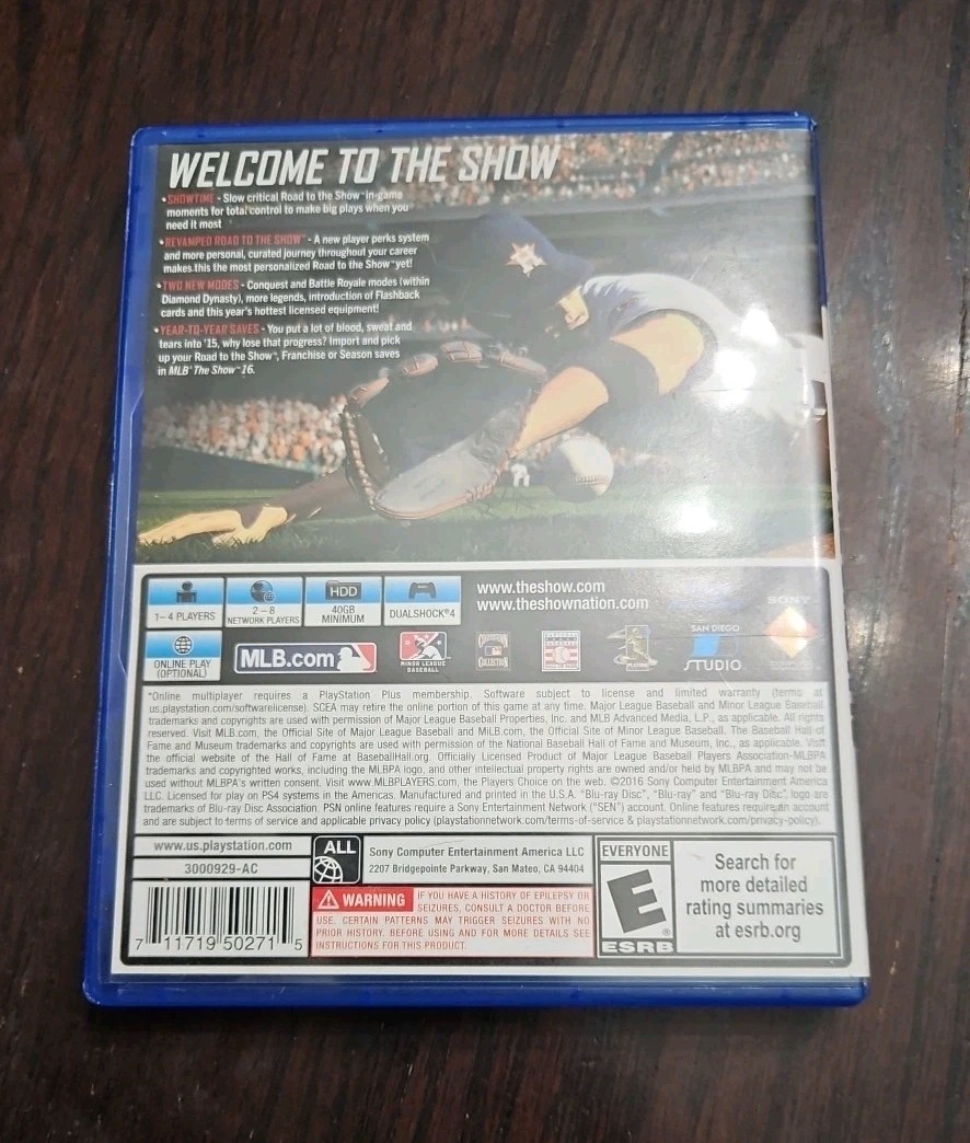 MLB The Show 16 (2015, PS4 PlayStation 4) Used Fast Shipping Baseball Game 🎮⚾️