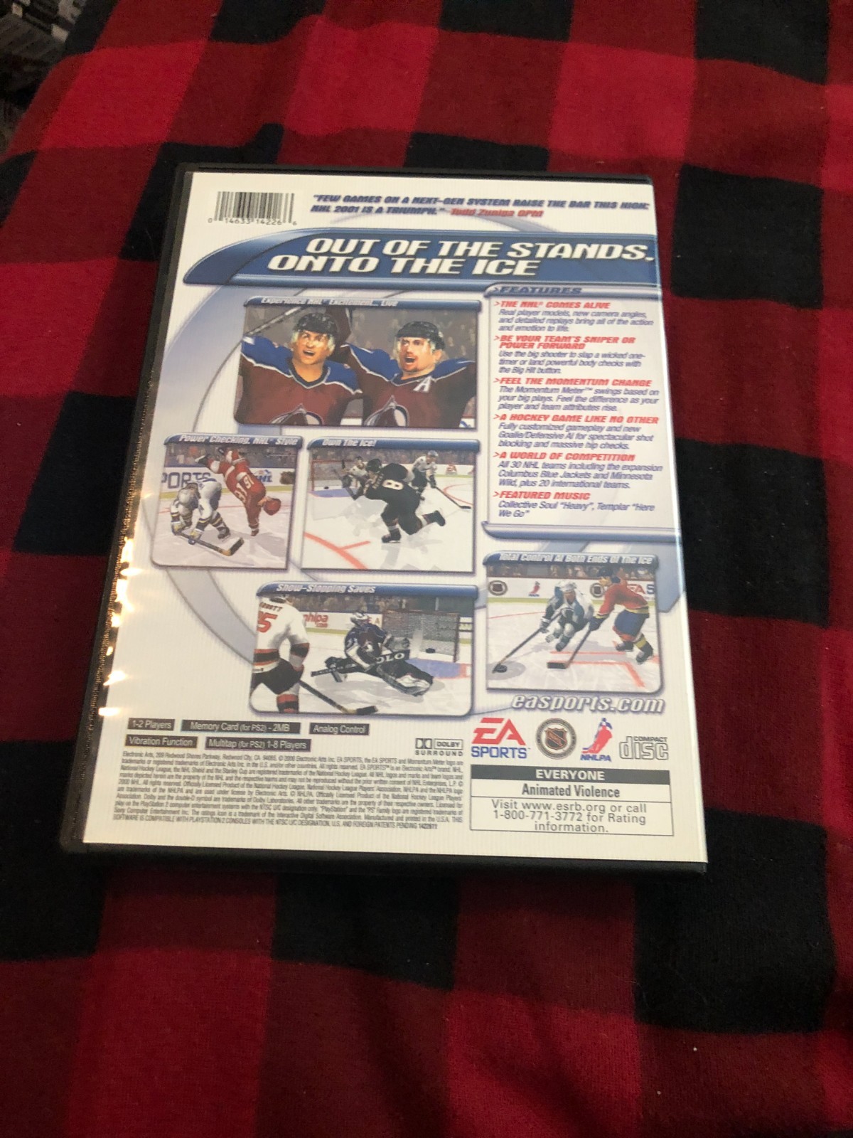 NHL 2001 Sony Playstation 2 2000 Case Manual Disc Tested Works Great Authentic
