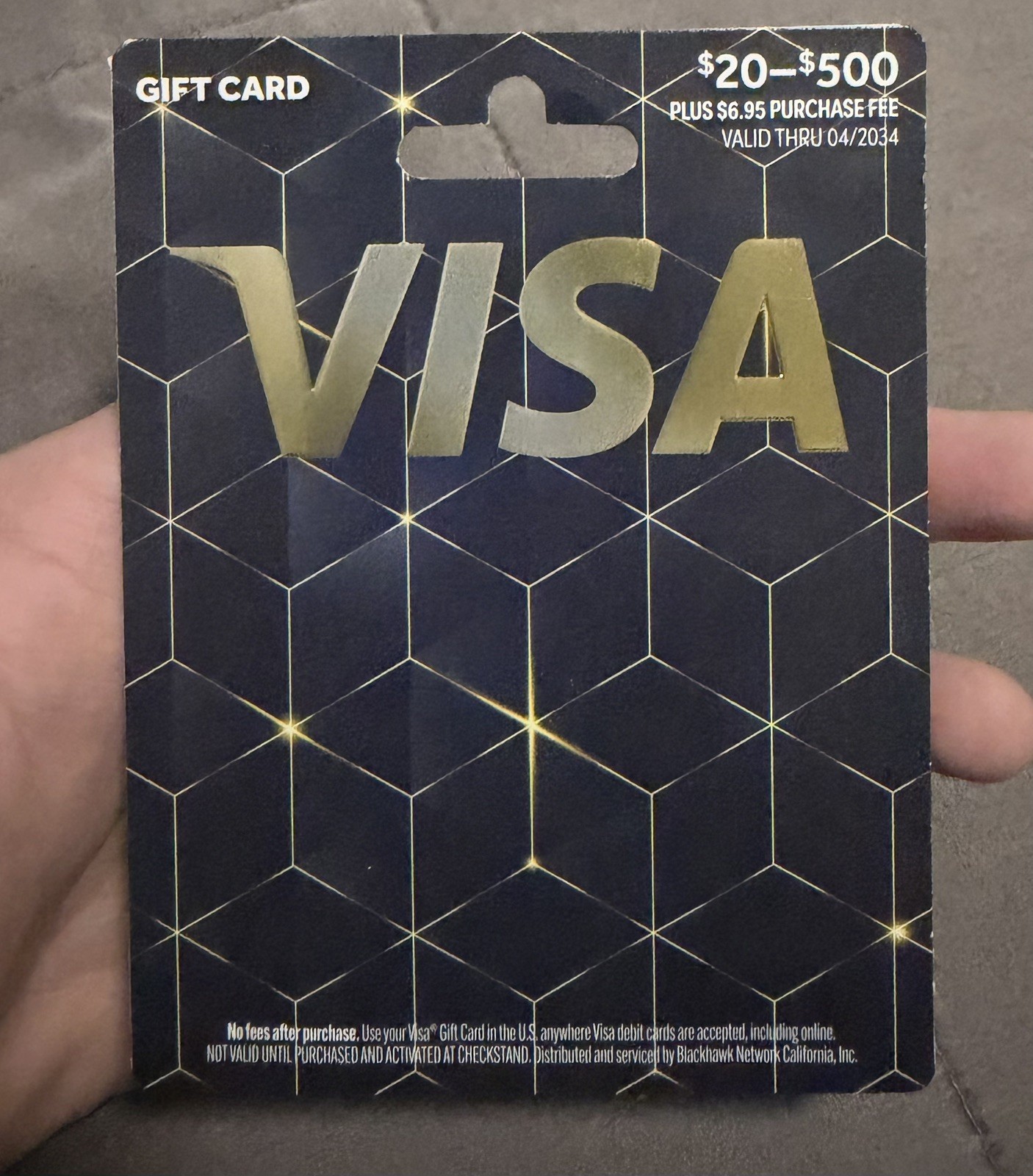 Visa $500 Gift Card Physical Card