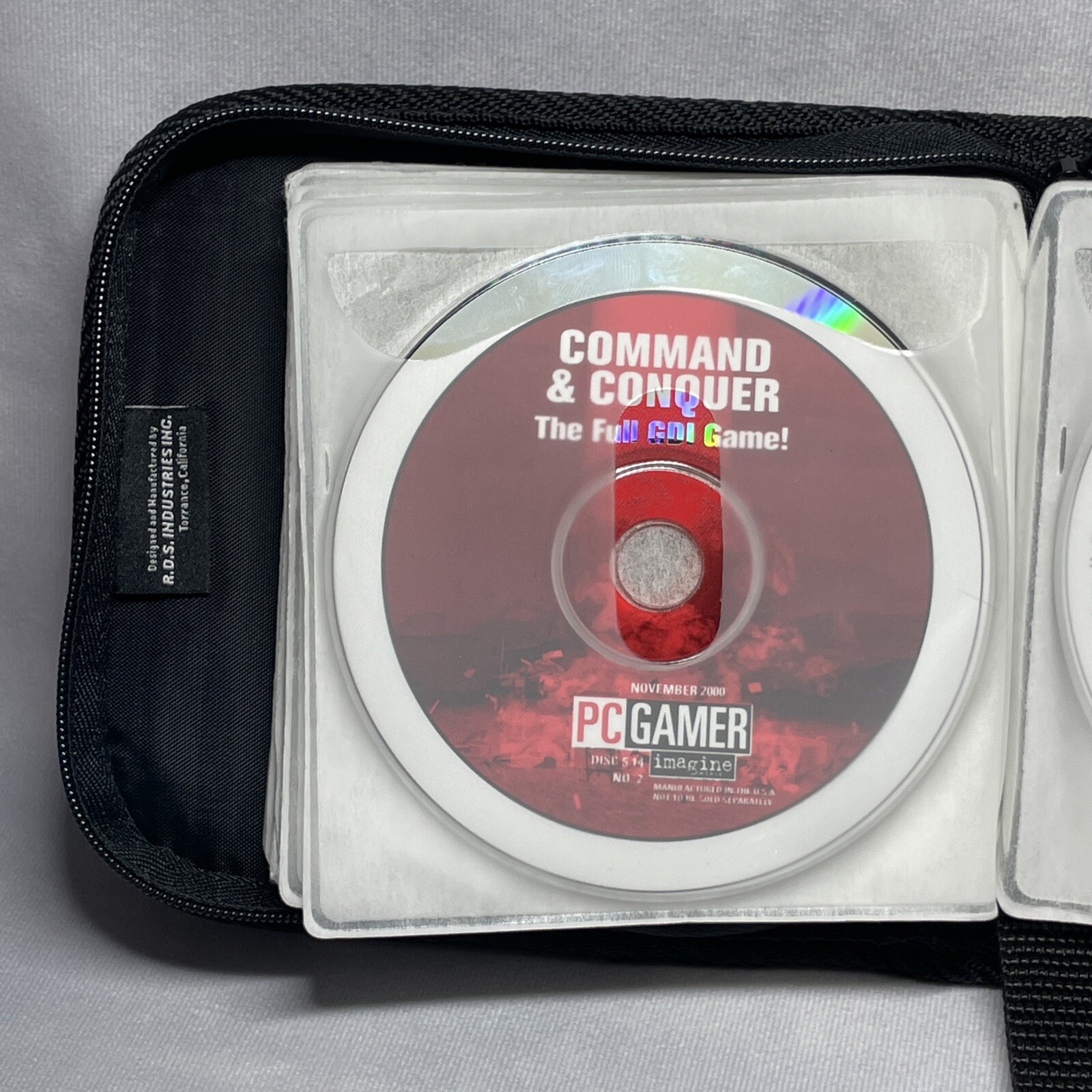 PC Gamer Demo CD Lot 15 Y2K 2000s Vintage Games Zippered Case
