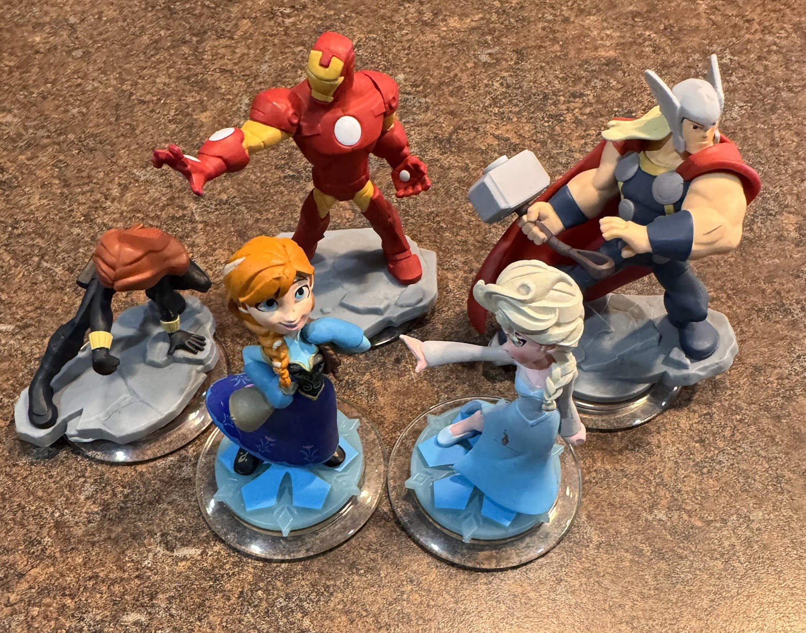 Large Lot of 58 Disney Infinity Figures & 34 Power Discs!