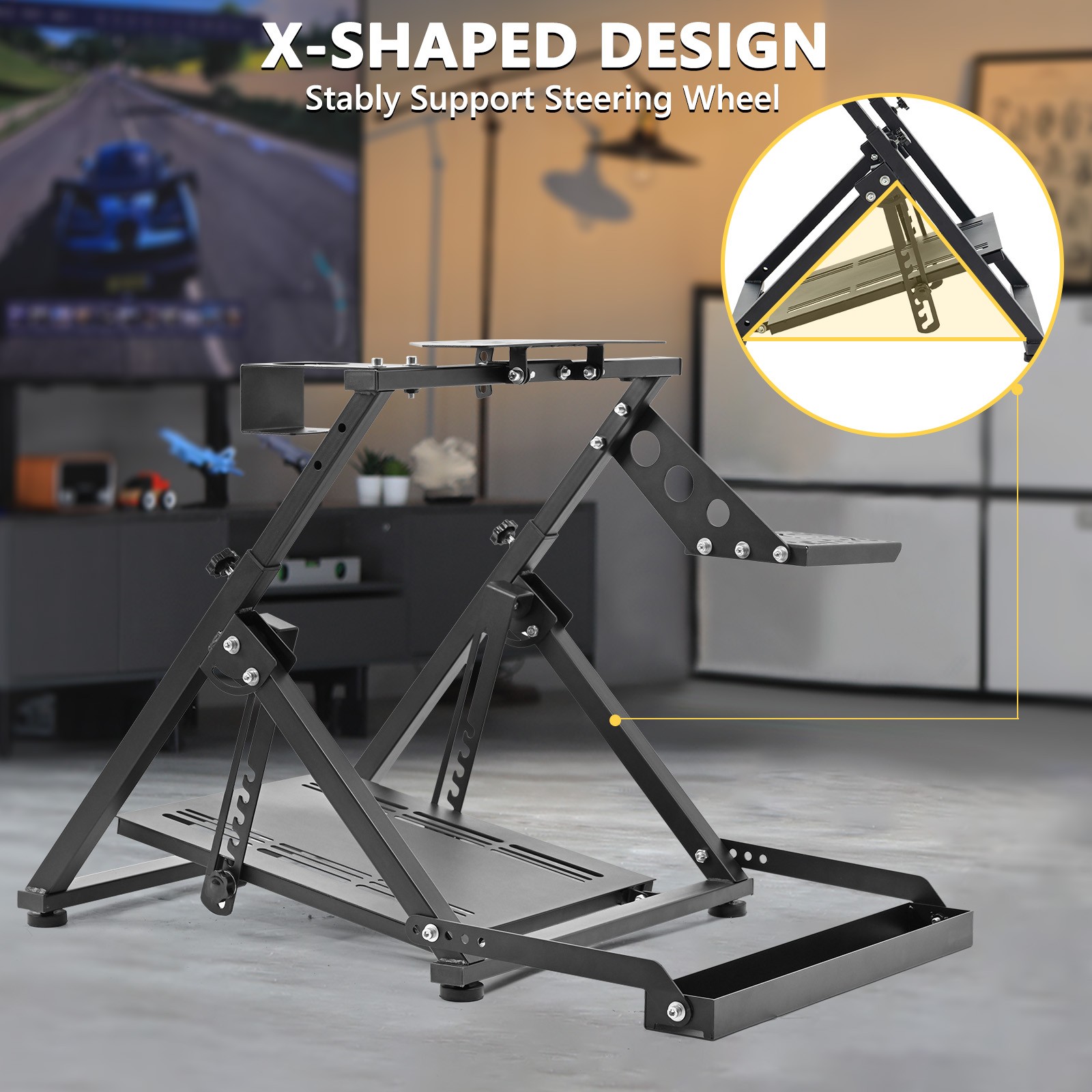 Marada Racing Wheel Stand “X” FRAME Fit Logitech G25 G27 G29 G920 Thrustmaster