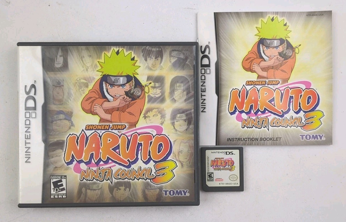 Naruto: Ninja Council 3 Nintendo DS Complete In Box W/Manual + Inserts CIB