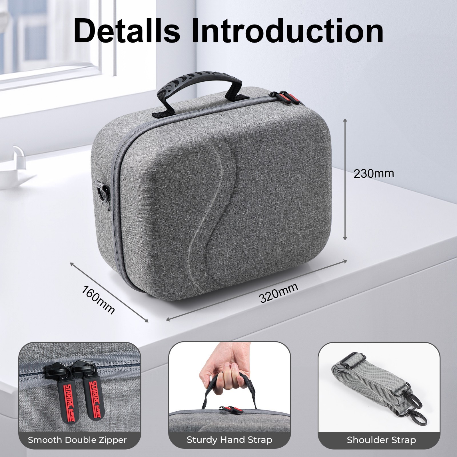 Hard Shell Carrying Case for Meta Quest 3/Quest 3S Large Capacity Storage Bag