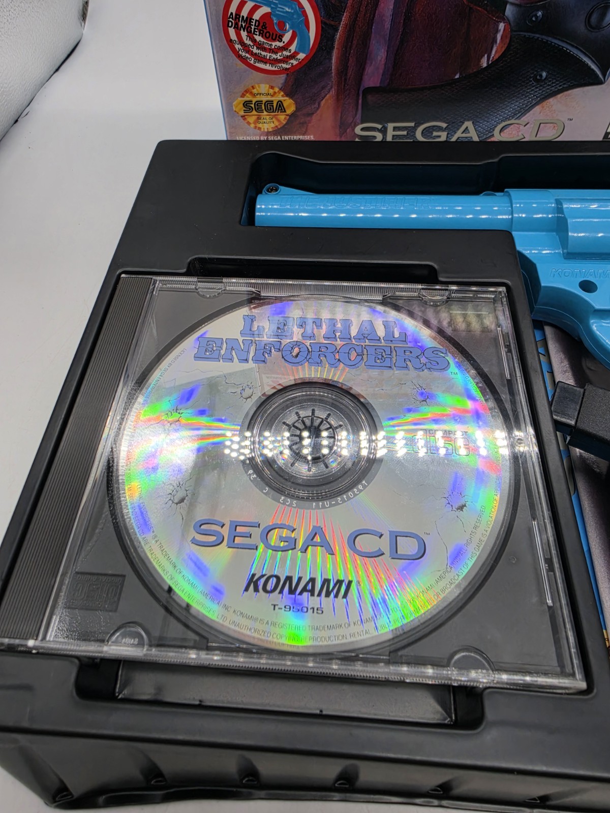 Lethal Enforcers (Sega CD, 1993) NEW IN OPEN BOX Complete Rare Shooter Game Mint