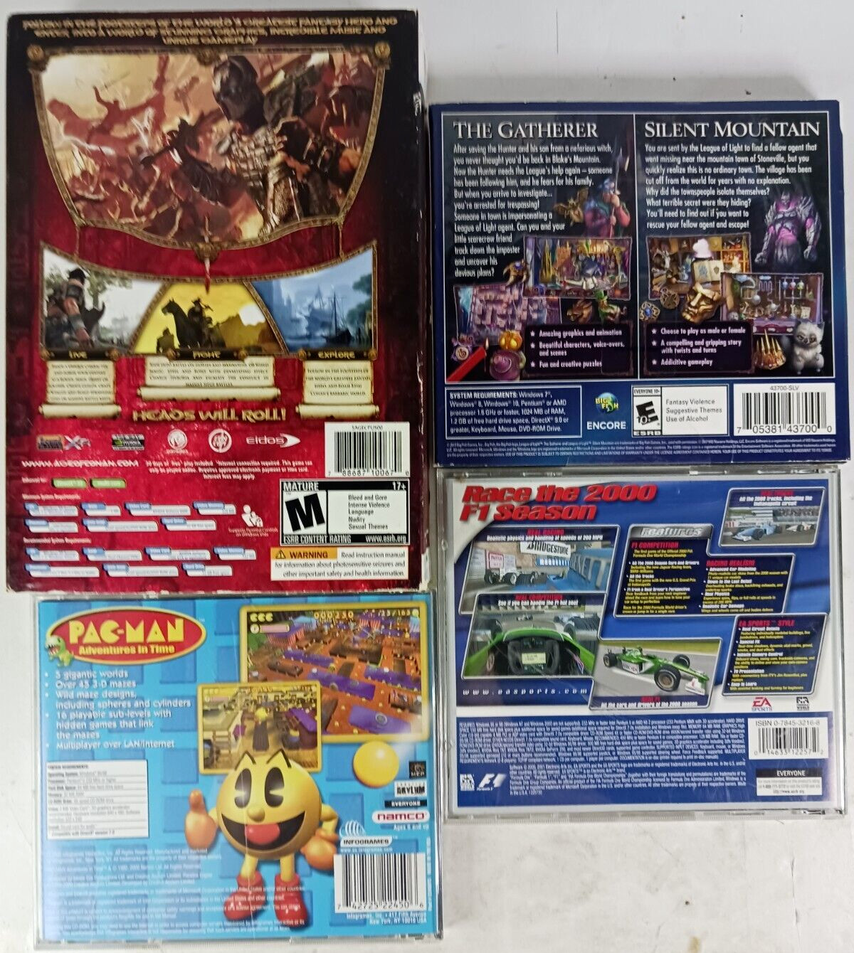 PC Games Lot Of 13 From The 2000s-10s Scrabble Plus Pacman Sniper 2 Wildstar F1