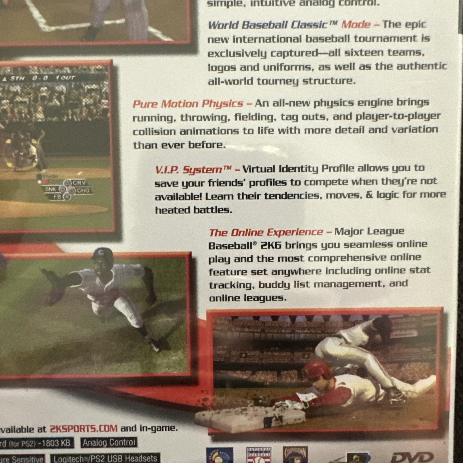 MLB 2K6 Playstation 2 PS2 Major League Baseball Sony 2, 2006 New