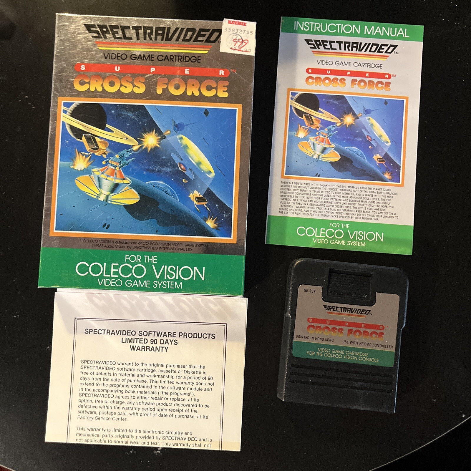 SUPER CROSS FORCE (COLECOVISION Coleco) Spectravision – 🔥 CIB W Manual Rare!!!