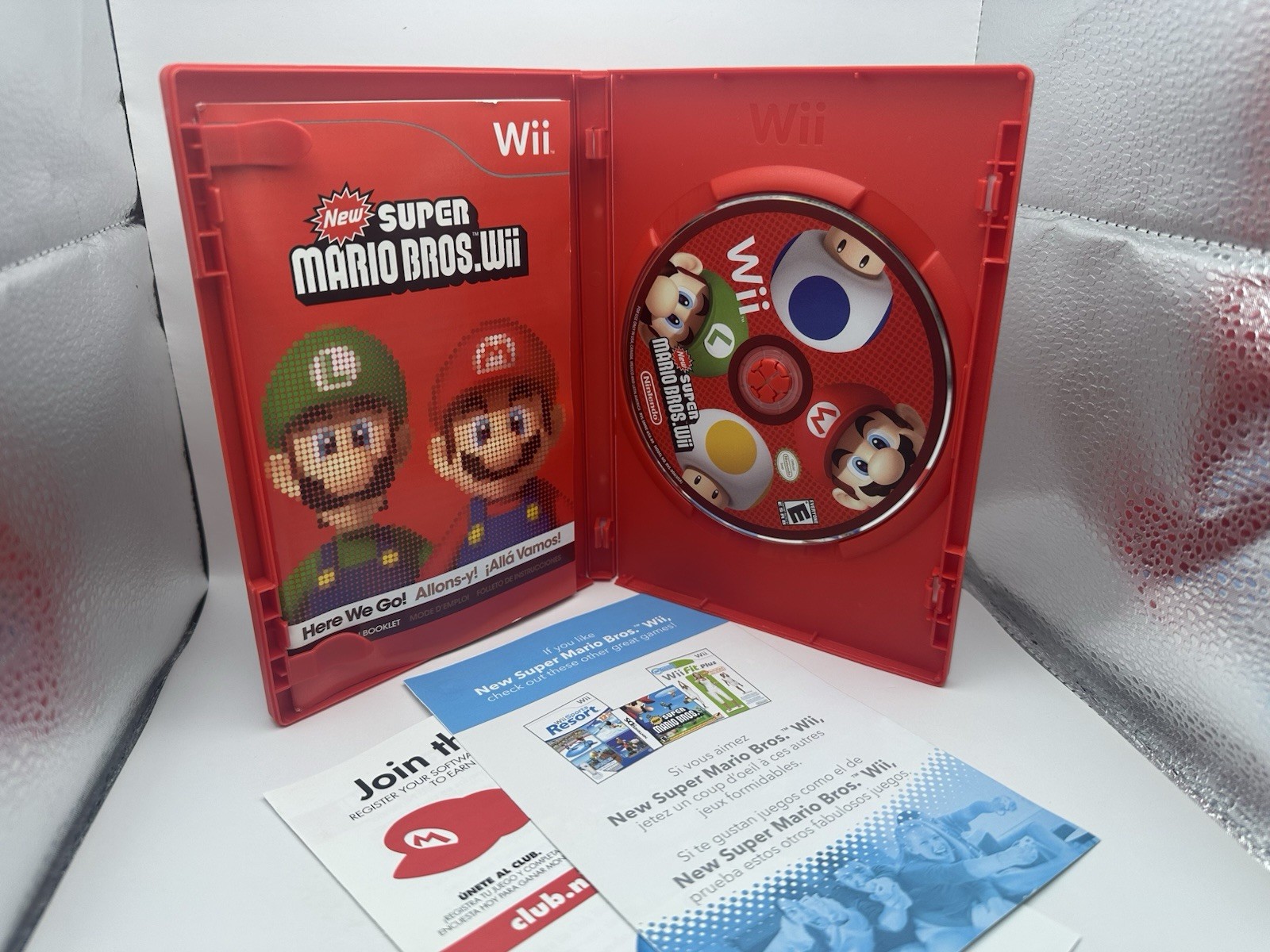 New Super Mario Bros Galaxy Smash Bros Brawl Sports Mix WII Games Lot Bundle CIB