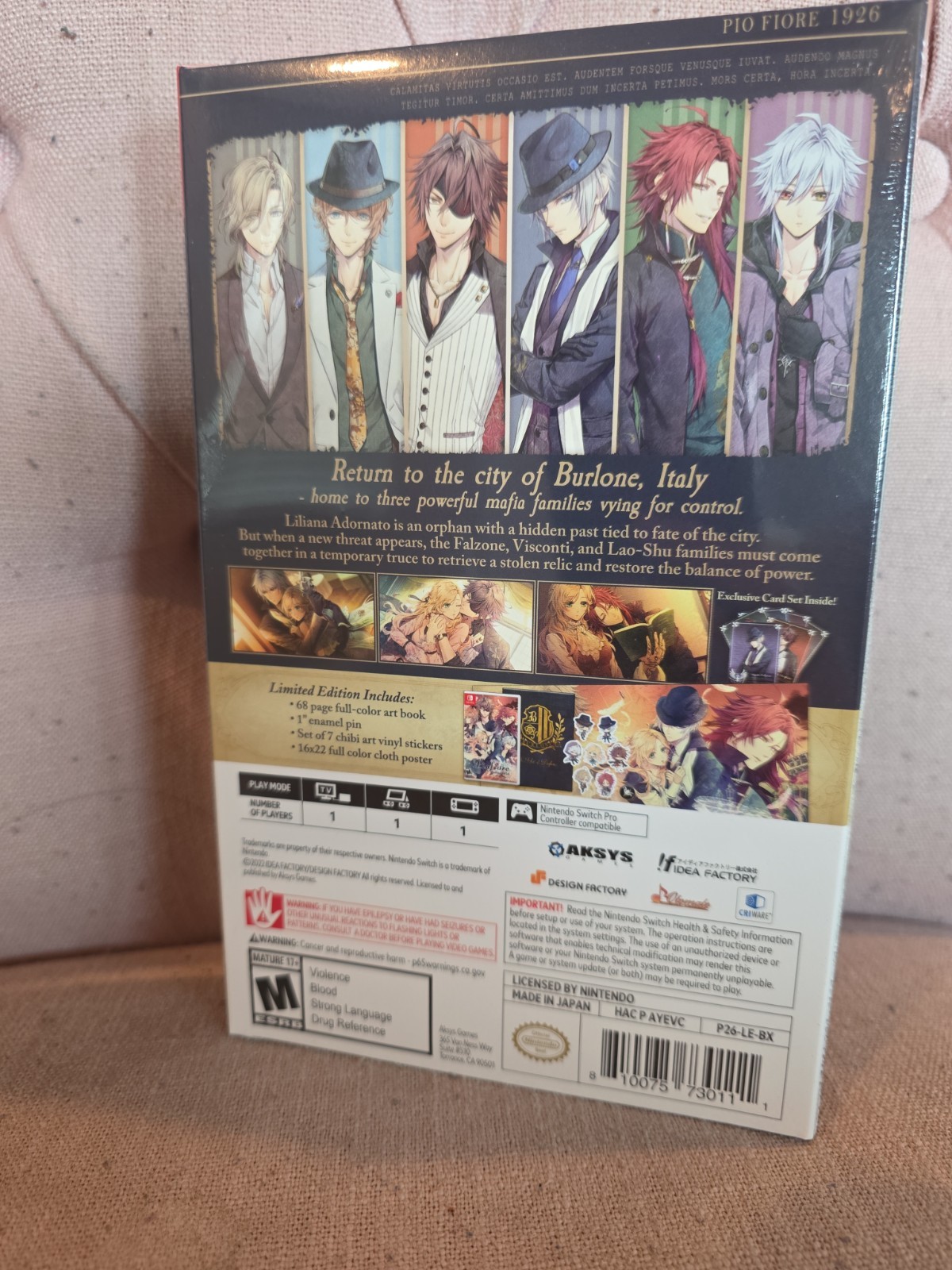 Piofiore: Episodio 1926 Limited Edition (Switch) NEW SEALED, RARE US AKSYS!