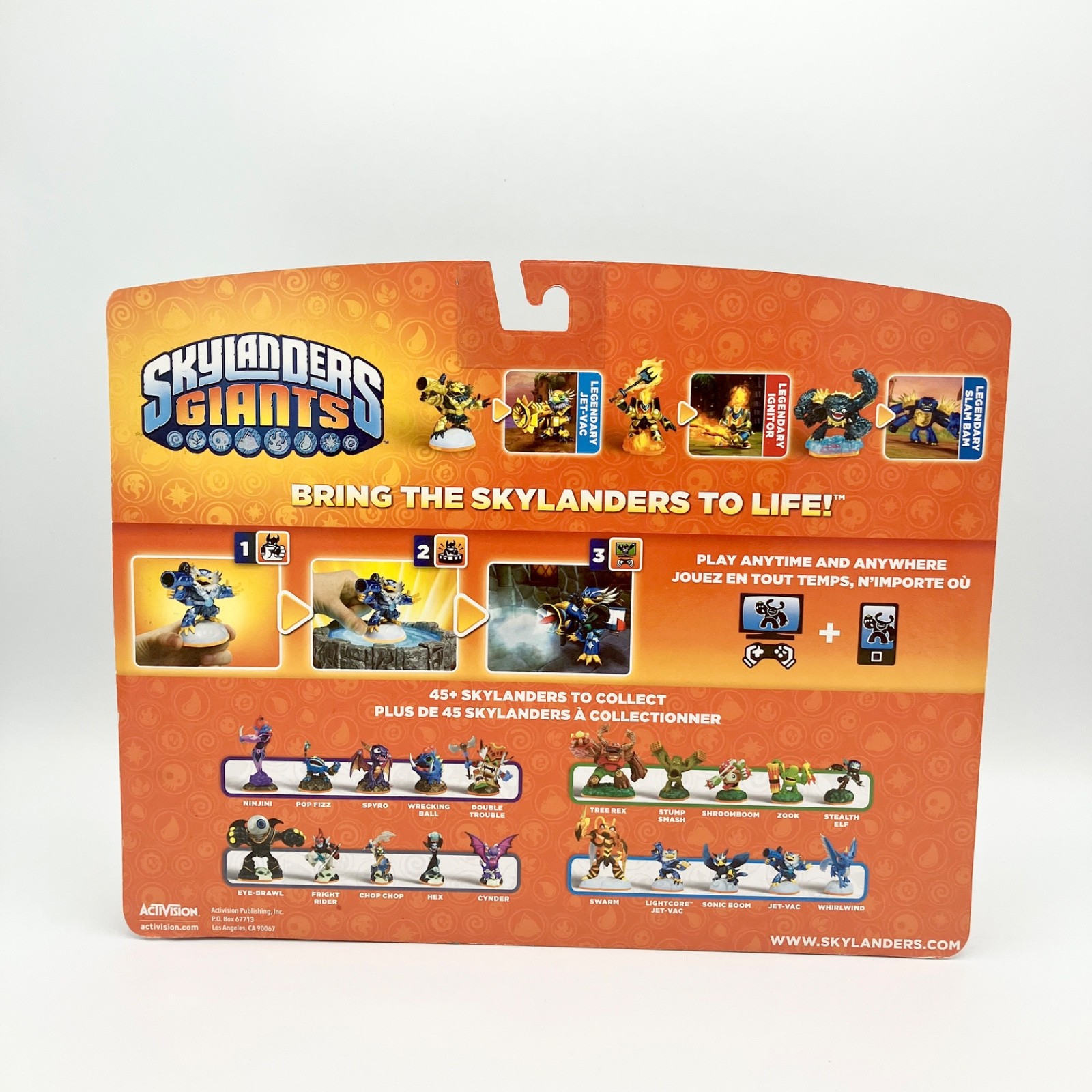 Skylanders Giants Legendary Slam Bam Ignitor Jet Vac 3 Pack Figures NEW SEALED