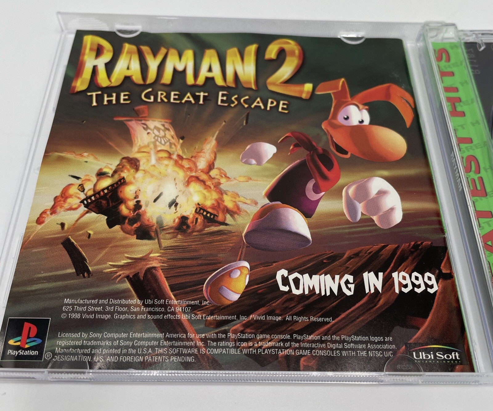 Rayman PlayStation 1 PS1 Complete CIB Greatest Hits Tested