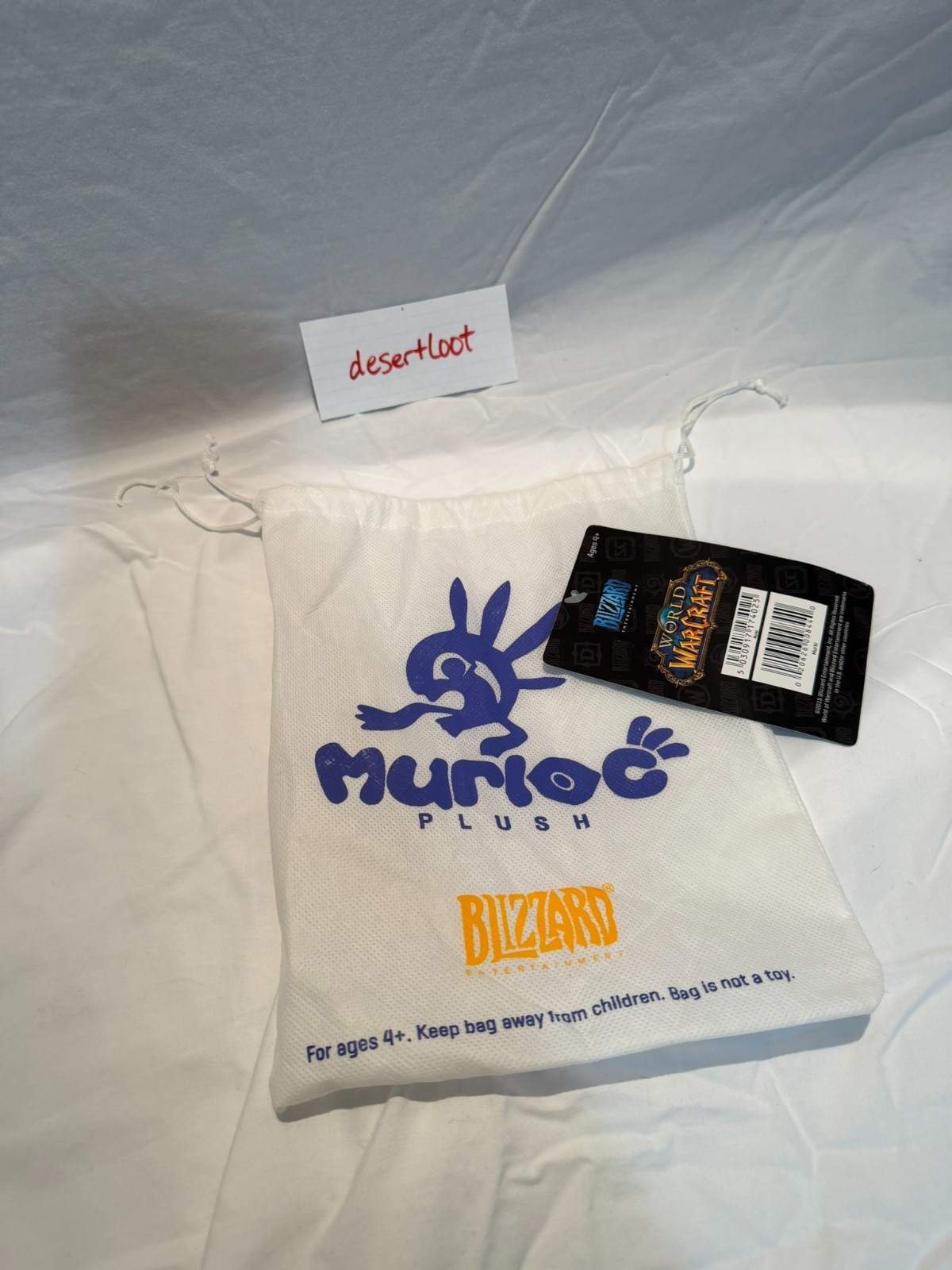 World of Warcraft Mur’Ghoul Murloc Plush – Tag & Blizzard Bag