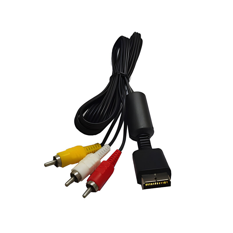 5ft AV to RCA Audio Video Composite Cable Cord for Slim PlayStation PS1 PS2 PS3