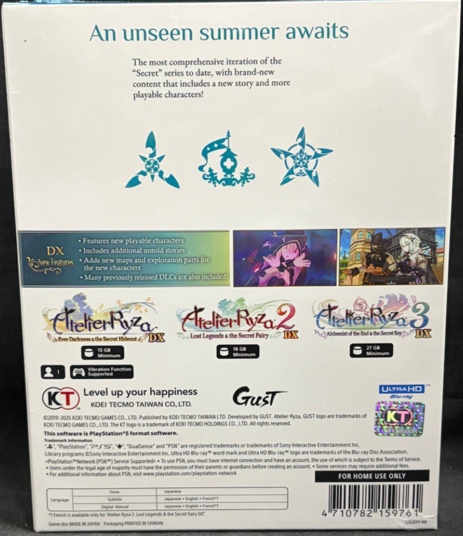 Atelier Ryza Secret Trilogy Deluxe Pack – PlayStation5