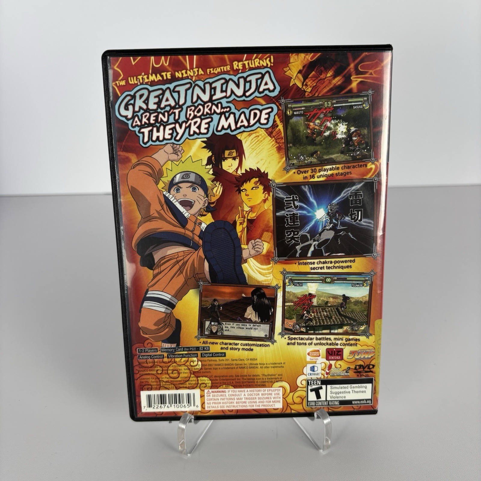 Naruto: Ultimate Ninja 2 (Sony PlayStation 2, 2007) PS2