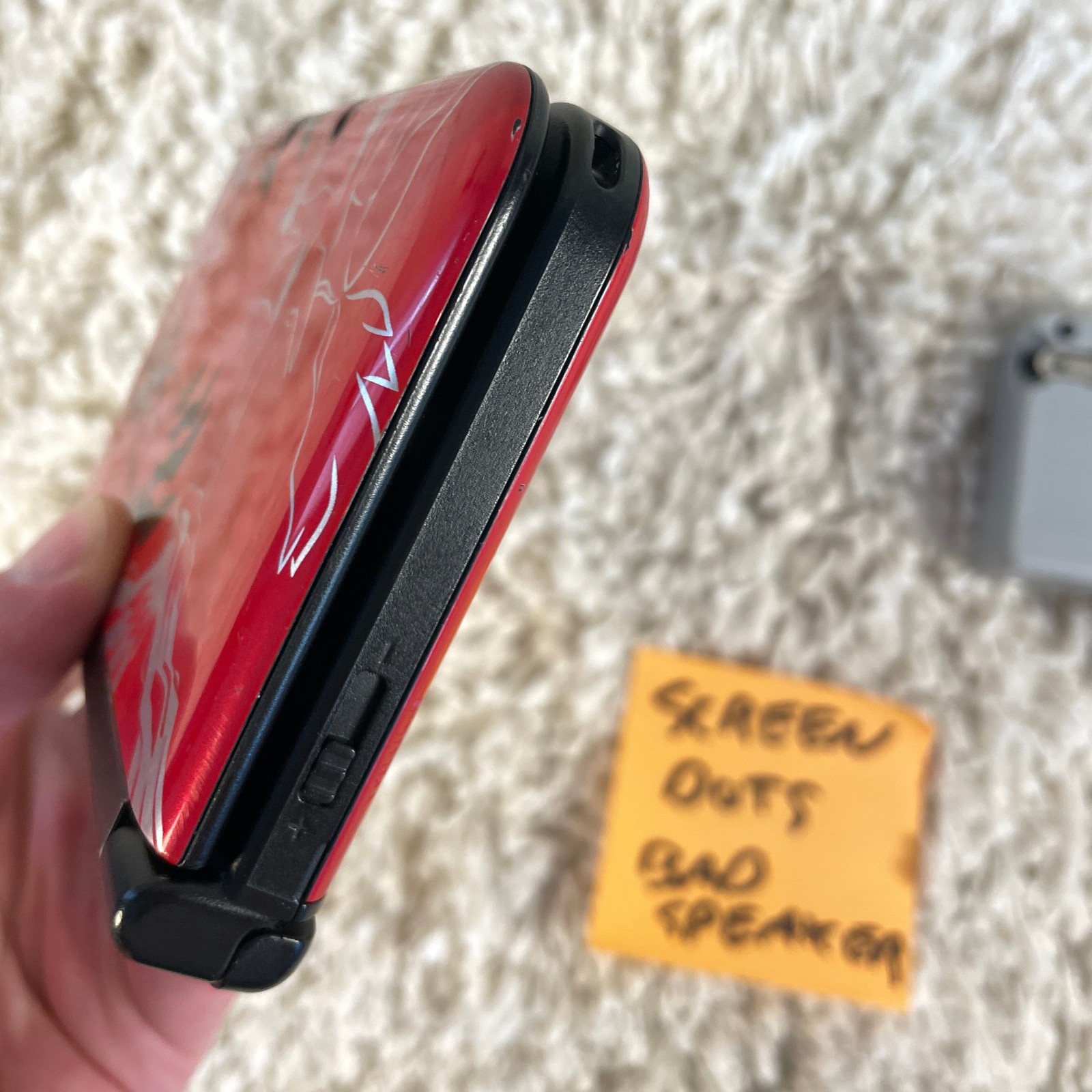 Nintendo 3DS XL Pokémon X and Y Red Version Handheld Console SPR-001 Tested