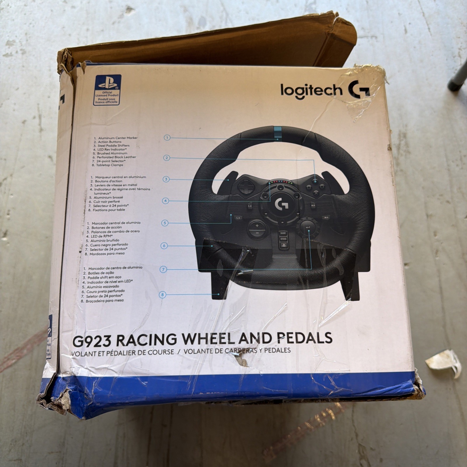Logitech G923 Racing Wheel and Pedals – Black #6687