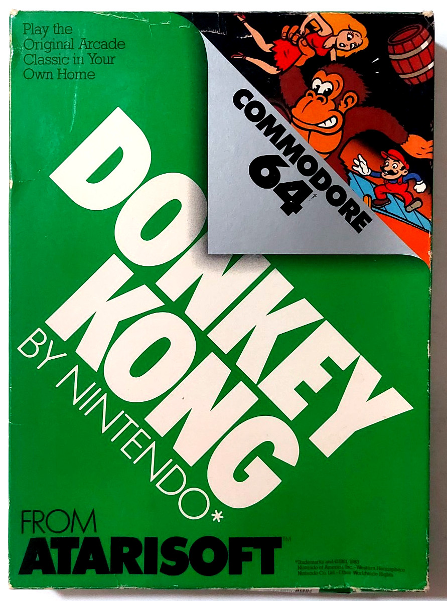 Donkey Kong Commodore 64 Cartridge 1983 COMPLETE Green Box Untested Rare