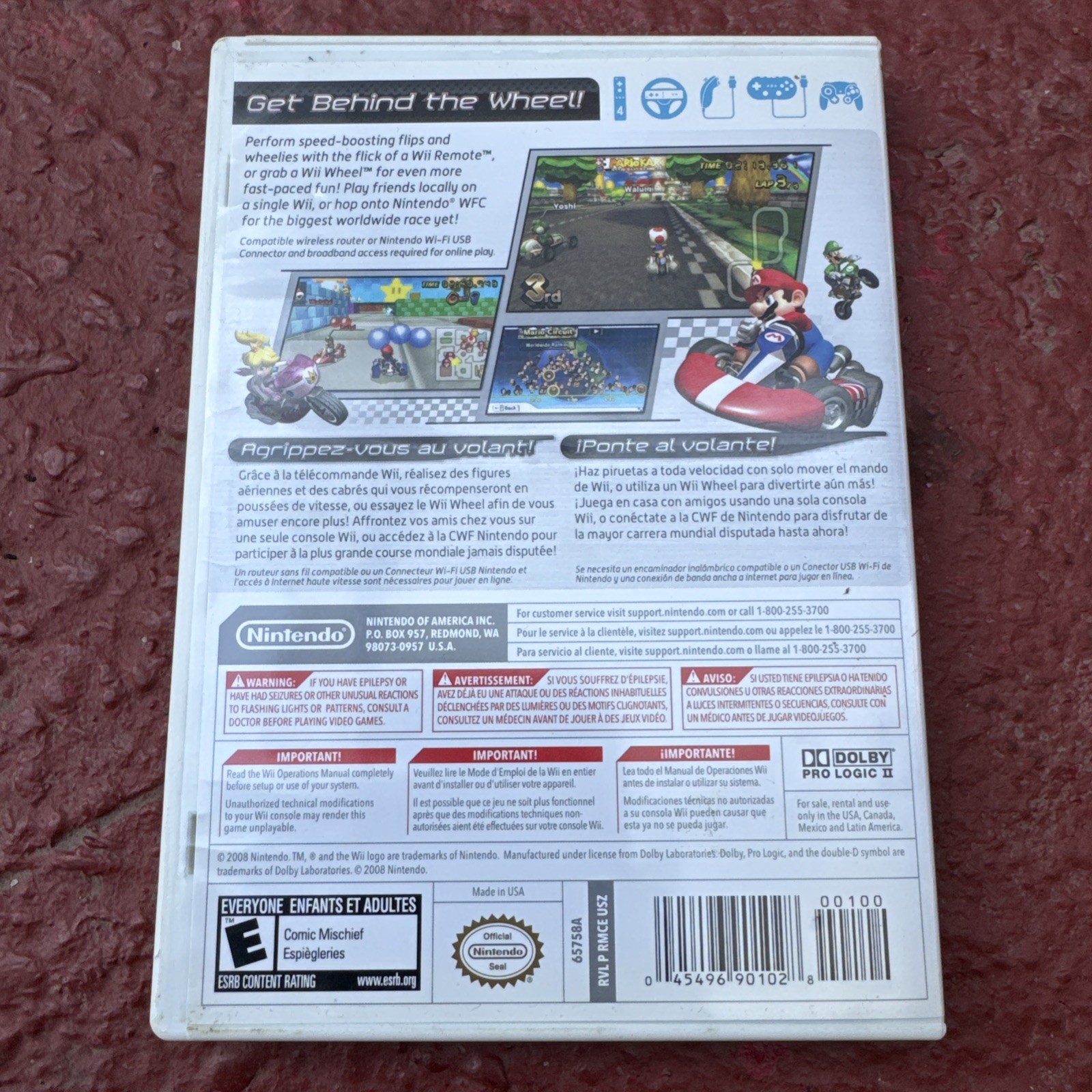 Mario Kart Wii (Nintendo Wii) Complete CIB Tested and Very Clean Disc