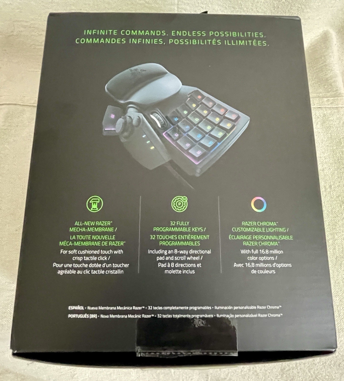 Razer Tartarus V2 Programmable Backlit Gaming Keypad Wired USB for PC Black