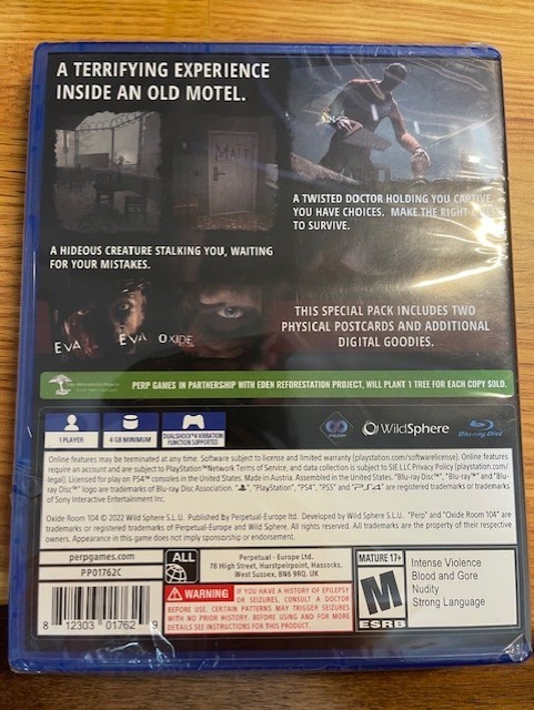 Oxide Room 104, PS4, Brand New, Factory Sealed