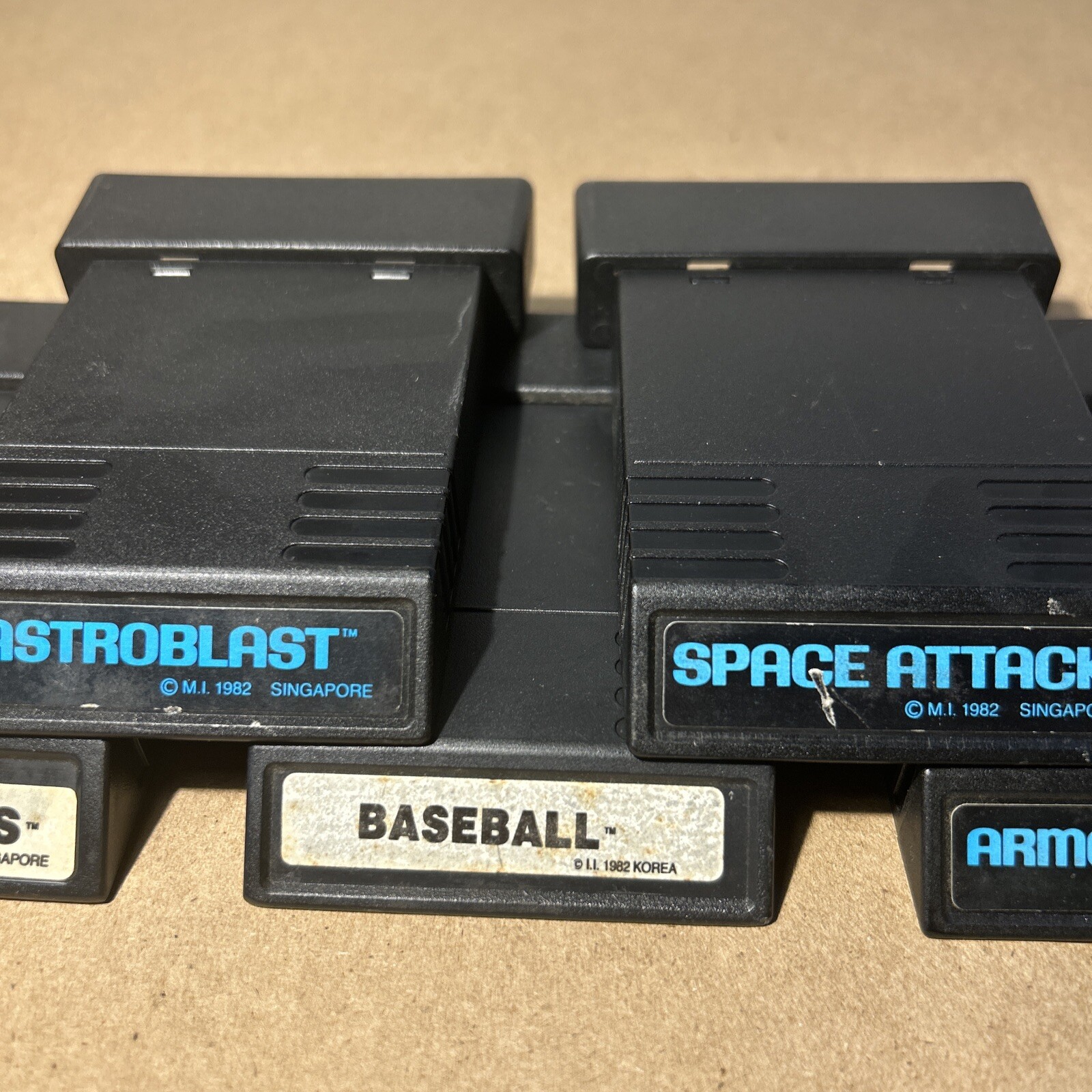Atari 2600 Games ‘82 Astroblast, Space Atck, Air Raiders, Baseball, Armor Ambush