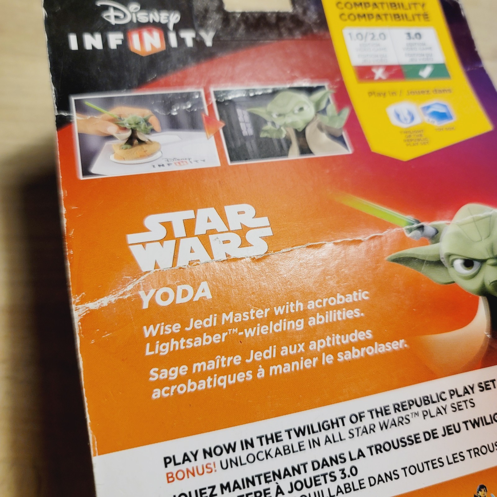 Disney Infinity 3.0 Edition Star Wars Yoda Character Figure W/Light FX Pls Read